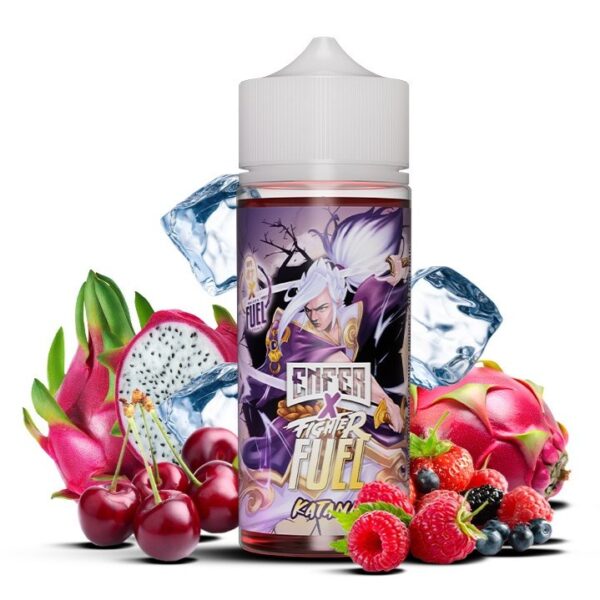 E-liquide Katana 100 ml – Fighter Fuel x Enfer | Fruits rouges, Litchi & Cerise (30/70)