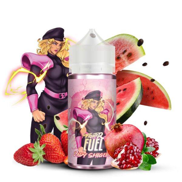 E-liquide Lady Shigeri 100 ml – Fighter Fuel | Fraise, Grenade & Pastèque fraîche (30/70)