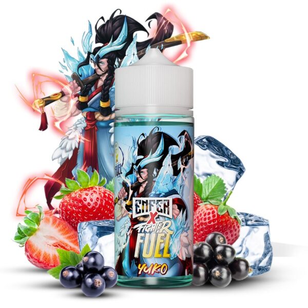 E-liquide Yuko 100 ml – Fighter Fuel x ENFER | Fraise & Cassis glacés (30/70)