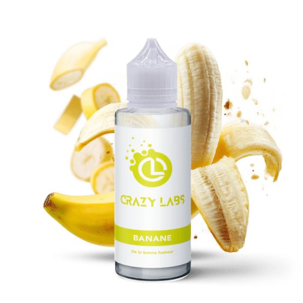 E-liquide Banane 100ml Crazy Labs 1 e-liquide Banane 100 ml Crazy Labs banane mûre crémeuse