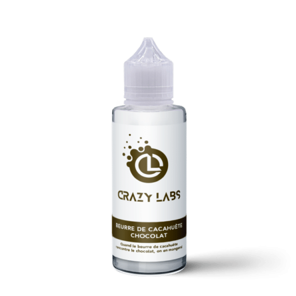e-liquide Beurre de Cacahuète Chocolat 100 ml Crazy Labs gourmand crémeux