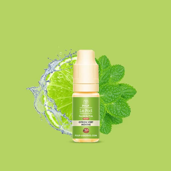 e-liquide Citron Vert Menthe 10 ml Le Pod Liquide by Pulp sels de nicotine