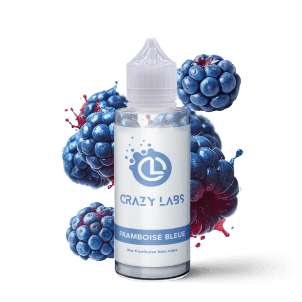 e-liquide Framboise Bleu 100 ml Crazy Labs framboise myrtille fruité
