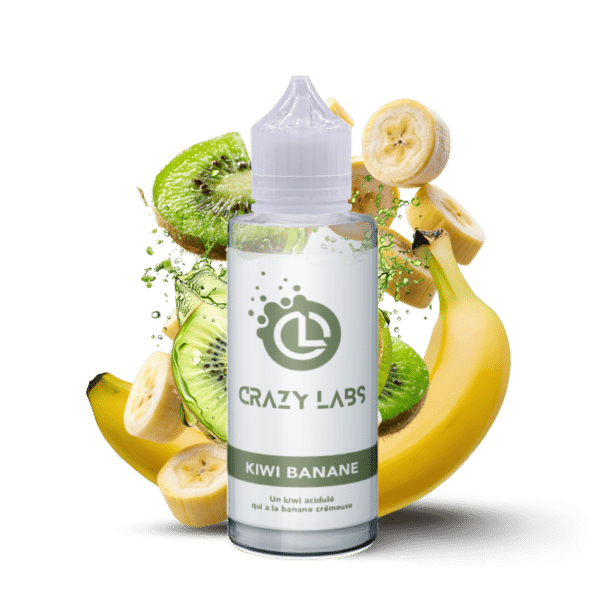 e-liquide Kiwi Banane 100 ml Crazy Labs fruité doux kiwi banane