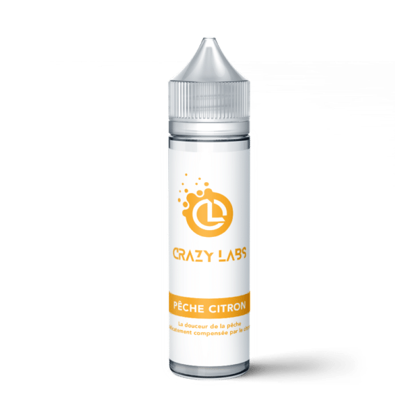 E-liquide Pêche Citron 75 ml – Crazy Labs – Image 2