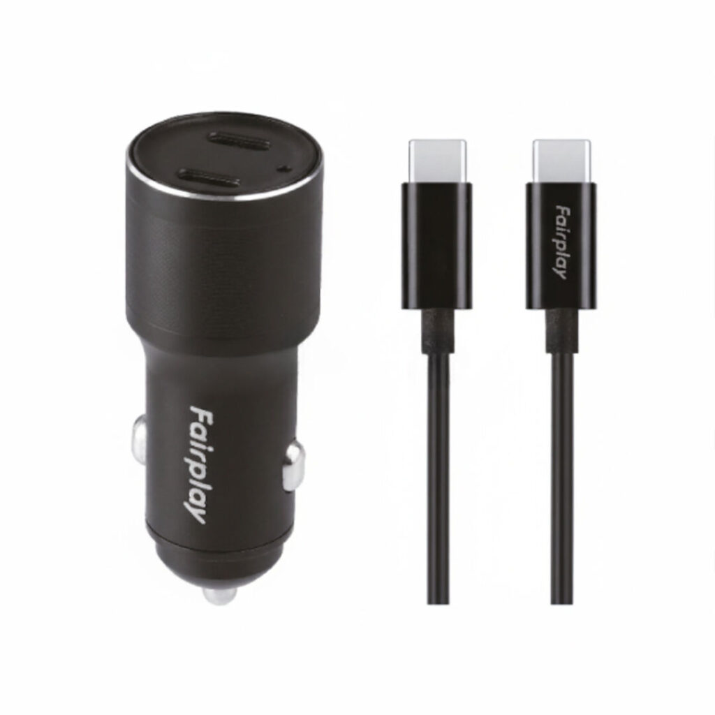 FAIRPLAY PACK CHARGEUR VOITURE 60W + CABLE LIGHTNING