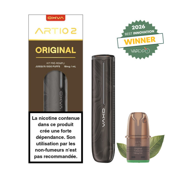 Kit Pod Artio 2 Original Tobacco 900 mAh 2 ml - OXVA 1 puff-artio-2-original-tobacco-900mah-2ml-oxva